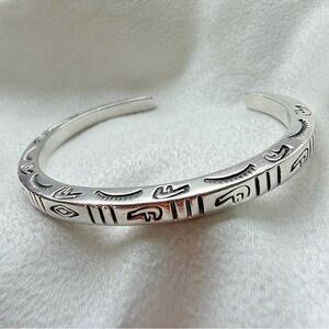 Navajo Sterling Silver Cuff Signed